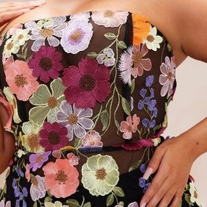 Floral Embroidered Midi Dress